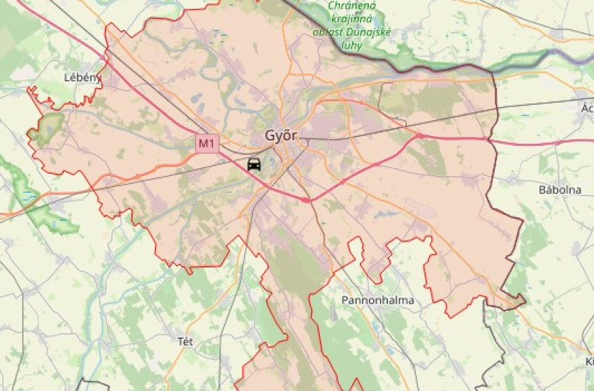 Karambol az M1-esen, Győrnél